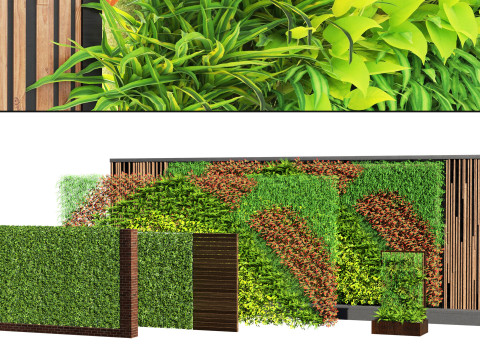 3D Green Wall Collection Modelo 3D