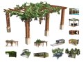 Realistic Pergola 3D Collection 3D Model