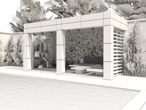 Realistic Pergola 3D Collection 3D 모델