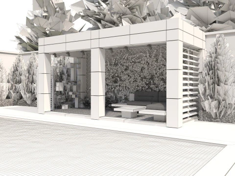 Realistic Pergola 3D Collection 3D Model