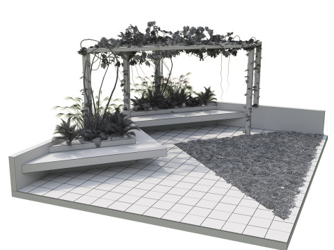 Realistic Pergola 3D Collection 3D 모델