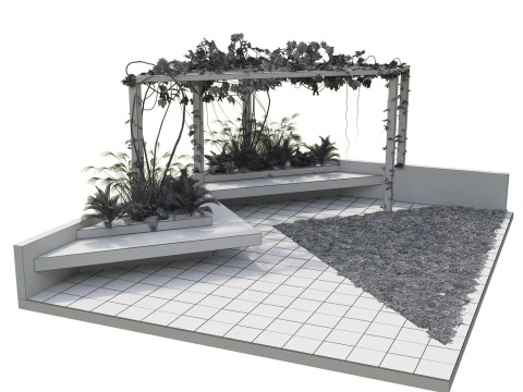 Realistic Pergola 3D Collection 3D Model