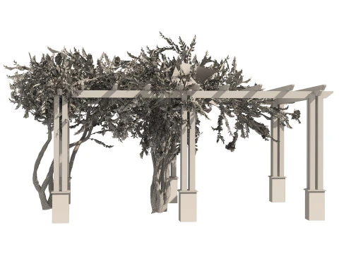 Realistic Pergola 3D Collection 3D Model