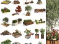 Outdoor Furniture and Planter Combinations 3D Pack 3D Модель