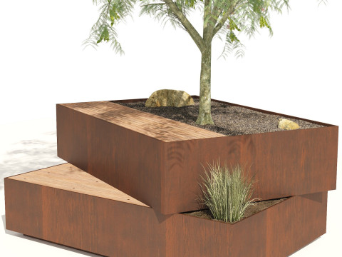 Outdoor Furniture and Planter Combinations 3D Pack 3D Model