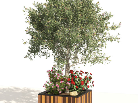Outdoor Furniture and Planter Combinations 3D Pack 3D Model