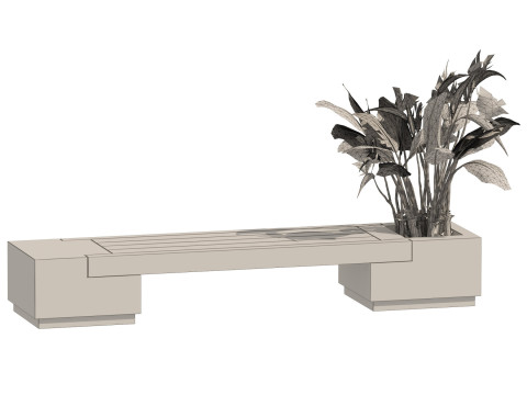 Outdoor Furniture and Planter Combinations 3D Pack 3D Model