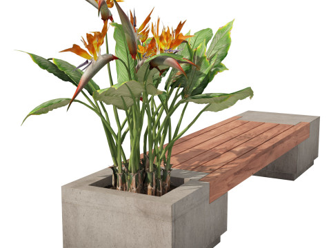 Outdoor Furniture and Planter Combinations 3D Pack 3D Model