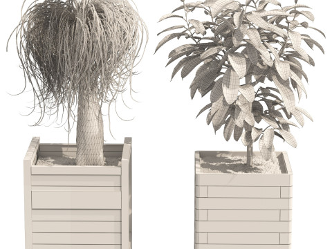 Outdoor Furniture and Planter Combinations 3D Pack 3D Model