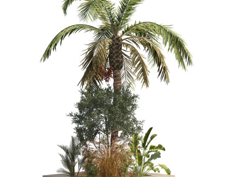 Outdoor Furniture and Planter Combinations 3D Pack 3D Model
