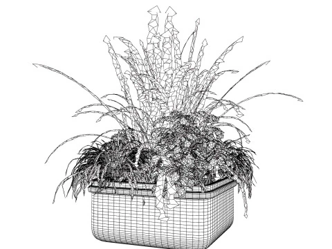 Outdoor Furniture and Planter Combinations 3D Pack 3D Model in