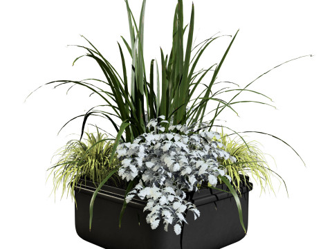 Outdoor Furniture and Planter Combinations 3D Pack 3D Model
