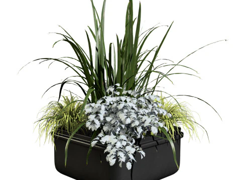 Outdoor Furniture and Planter Combinations 3D Pack 3D Model in