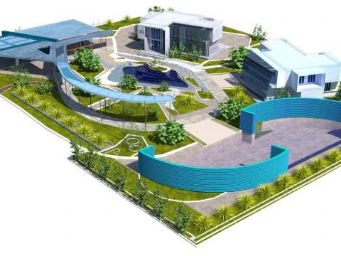 33 Realistic Landscape Gardens Collection part01 3D Model
