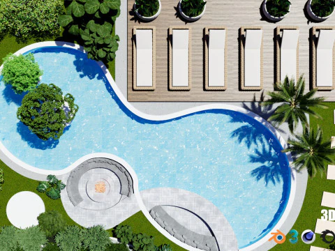 33 Realistic Landscape Gardens Collection part01 3D Model