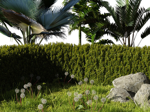 33 Realistic Landscape Gardens Collection part01 3D Model