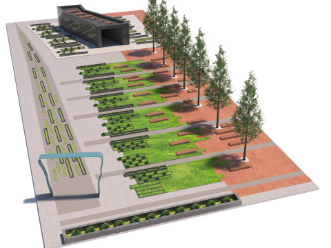 33 Realistic Landscape Gardens Collection part02 Model 3D