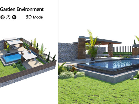 33 Realistic Landscape Gardens Collection part02 Model 3D