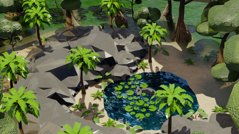Oasis Lake Modelo 3D .c4d .max .obj .3ds .fbx .stl .blend 