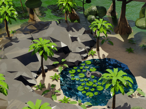 Oasis Lake Modelo 3D