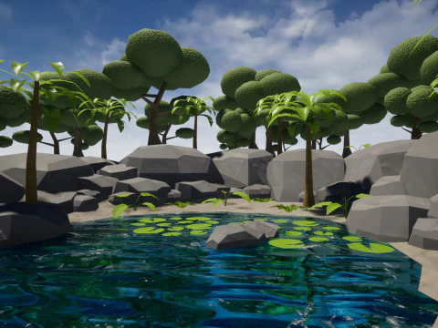 Oasis Lake 3D Model