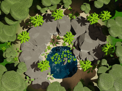 Oasis Lake Modelo 3D