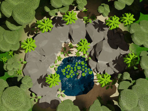 Oasis Lake 3D Model