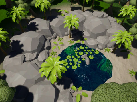 Oasis Lake 3D Model