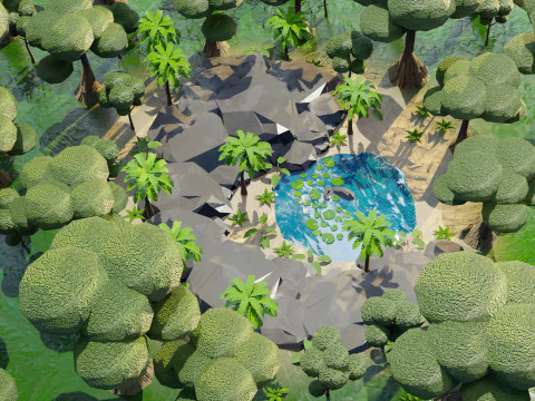 Oasis Lake 3D Model