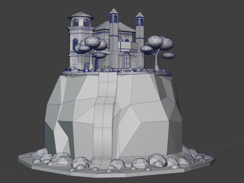 Celestial Castle Island 3D Model