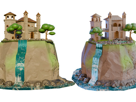Celestial Castle Island 3D Model