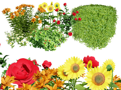 High-Detail Outdoor Plant Collection 3D 모델