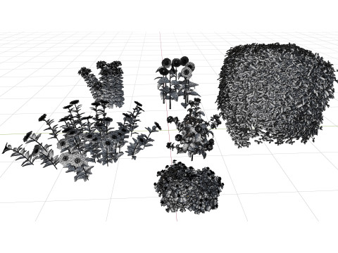 High-Detail Outdoor Plant Collection 3D 모델