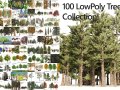 100 Highly Detailed Game ready Trees 3d collection 3D 모델