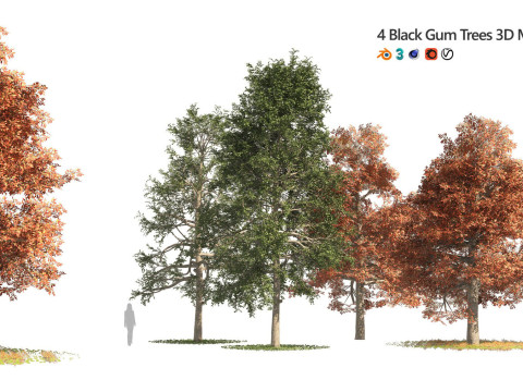 100 Highly Detailed Game ready Trees 3d collection Modello 3D