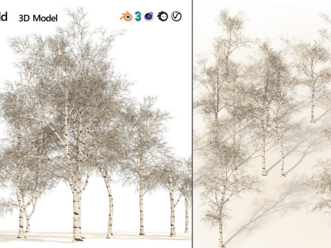 100 Highly Detailed Game ready Trees 3d collection Modello 3D