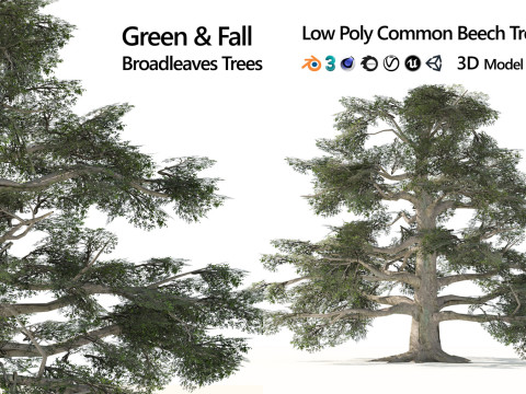 100 Highly Detailed Game ready Trees 3d collection Modello 3D