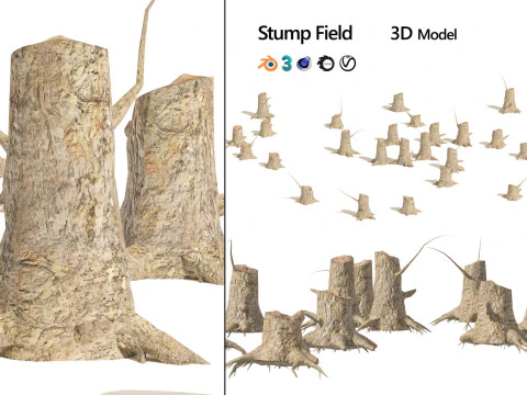 Medium Poly Trees for Realistic Environments 3D Model