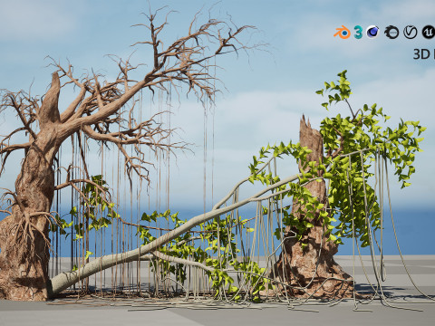 Jungle Tarzan Tree 3D-Modell
