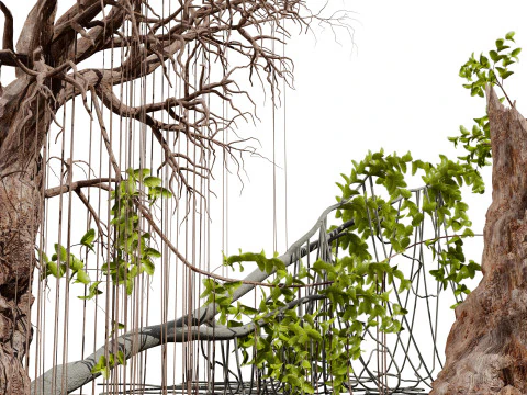 Albero di Tarzan nella giungla Modello 3D