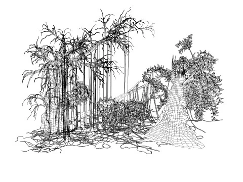 Albero di Tarzan nella giungla Modello 3D