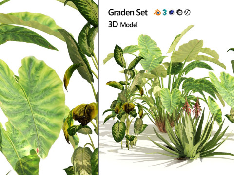 Realistic Plants - Low Poly 3d Pack 3D 모델
