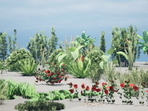Realistic Plants - Low Poly 3d Pack 3D 모델