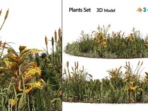 Realistic Plants - Low Poly 3d Pack 3D 모델