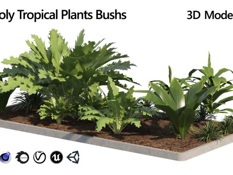 Realistic Plants - Low Poly 3d Pack 3D 모델