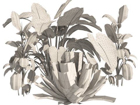 Realistic Plants - Low Poly 3d Pack 3D 모델