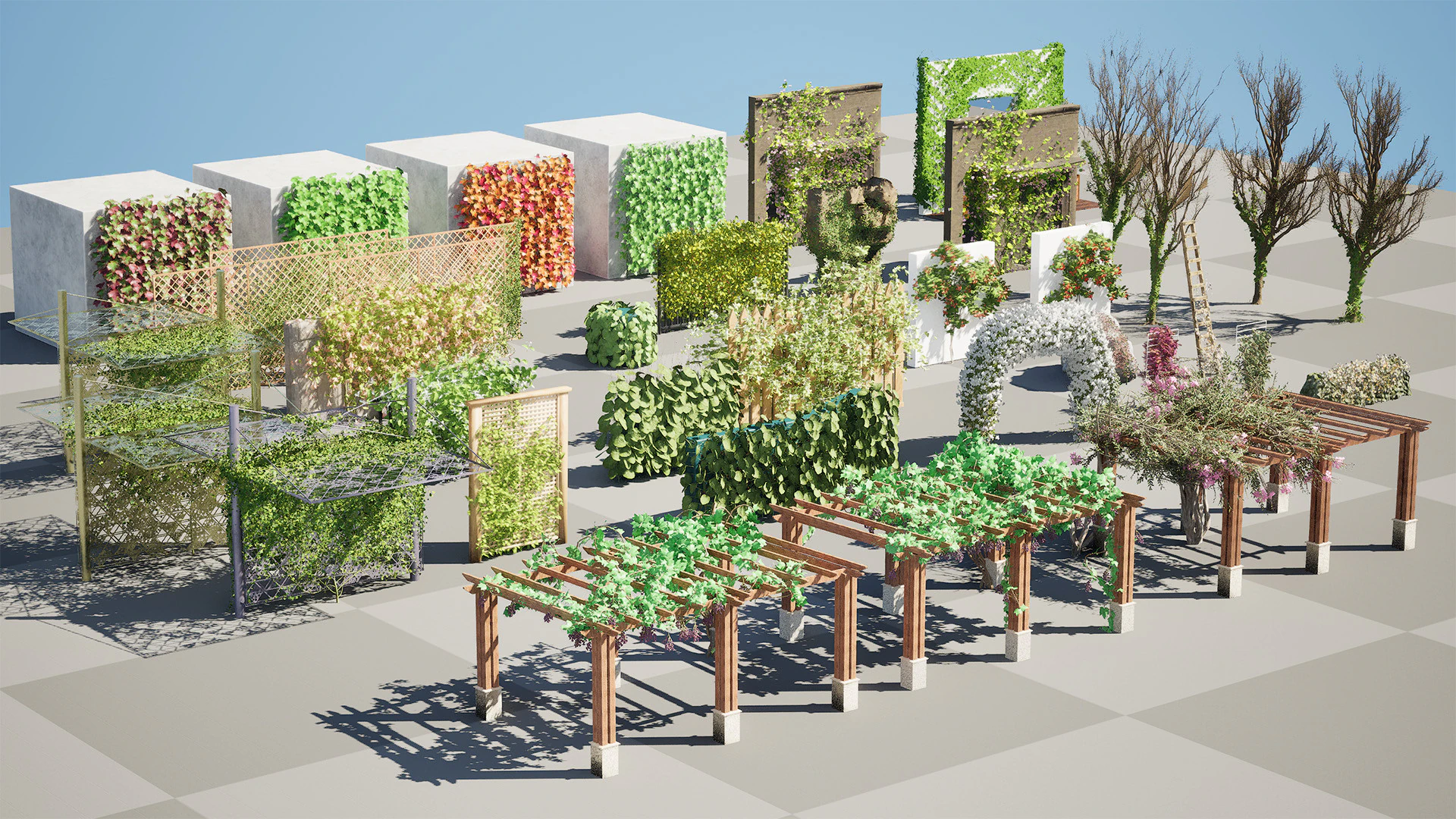 Ivy Collection 3D 3D Model .c4d .max .obj .3ds .fbx .stl .blend