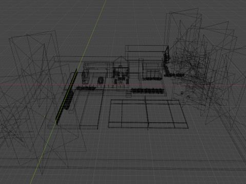 Minimalist House and Lush Garden Model 3D