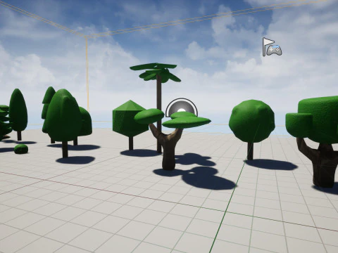 Stylized Game Tree Assets 3D Model