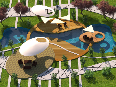 Parkside Serenity 3d scene 3Dモデル